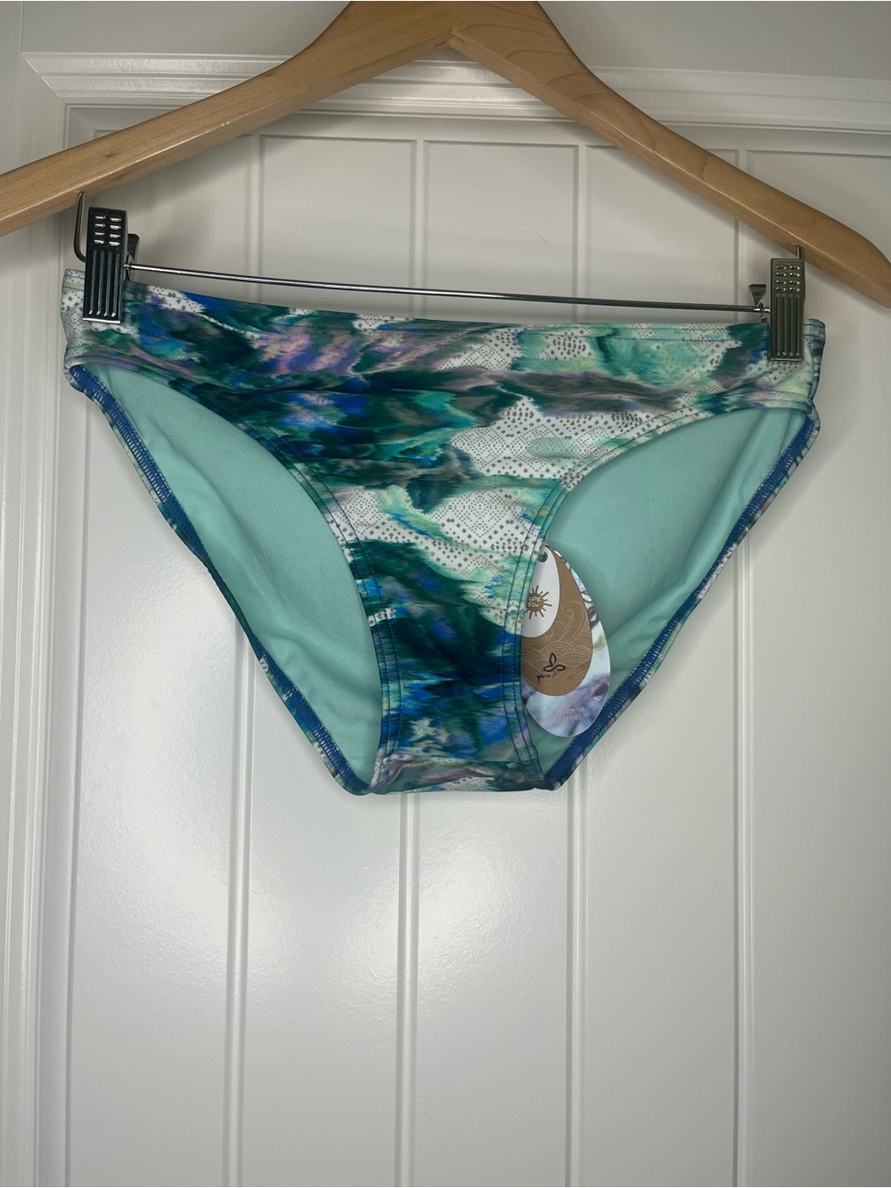 prAna Womens Lani Bottom Graceful Blue Size Small Swim Vacation Sporty Summer